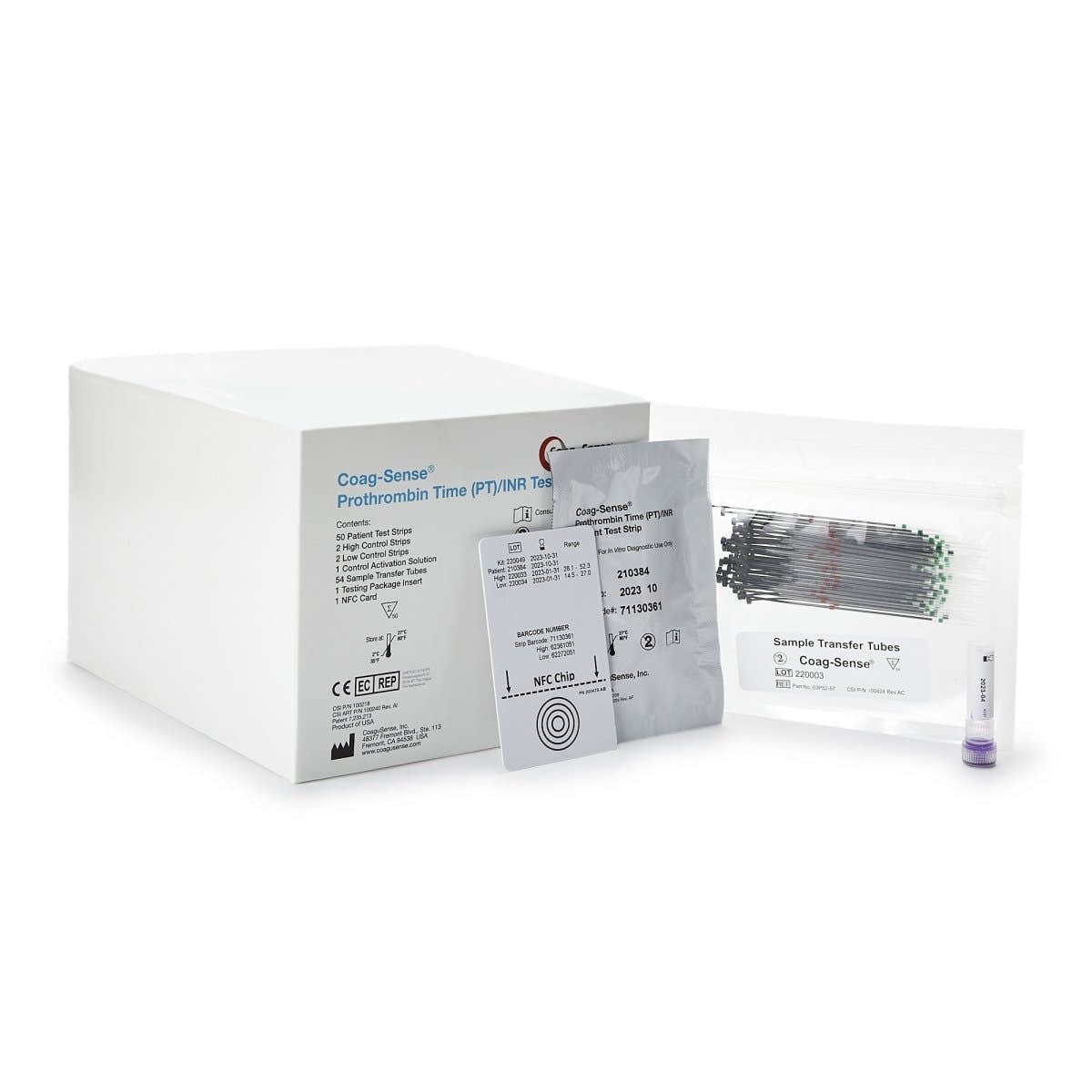 Coagulation Test Kit Coag-Sense® Professional Prothrombin Time Test (PT/INR) 50 Tests - 804023_BX - 1 Coag Sense Professional Prothrombin Time (Pt/INR) Blood Coagulation Test Kit - 804023_BX - 1