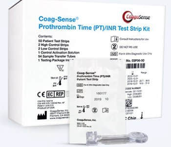 Coagulation Test Kit Coag-Sense® Professional Prothrombin Time Test (PT/INR) 50 Tests - 804023_BX - 1 Coagulation Test Kit Coag-Sense® Professional Prothrombin Time Test (PT/INR) 50 Tests - 804023_BX - 1