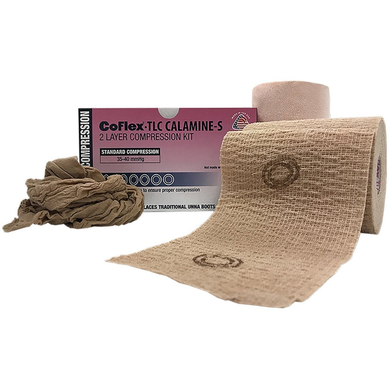 Coflex Tlc Calamine With Indicators Self Adherent / Pull On Closure 2 Layer Compression Bandage System - 1087840_BX - 2 Coflex Tlc Calamine With Indicators Self Adherent / Pull On Closure 2 Layer Compression Bandage System - 1087840_BX - 2