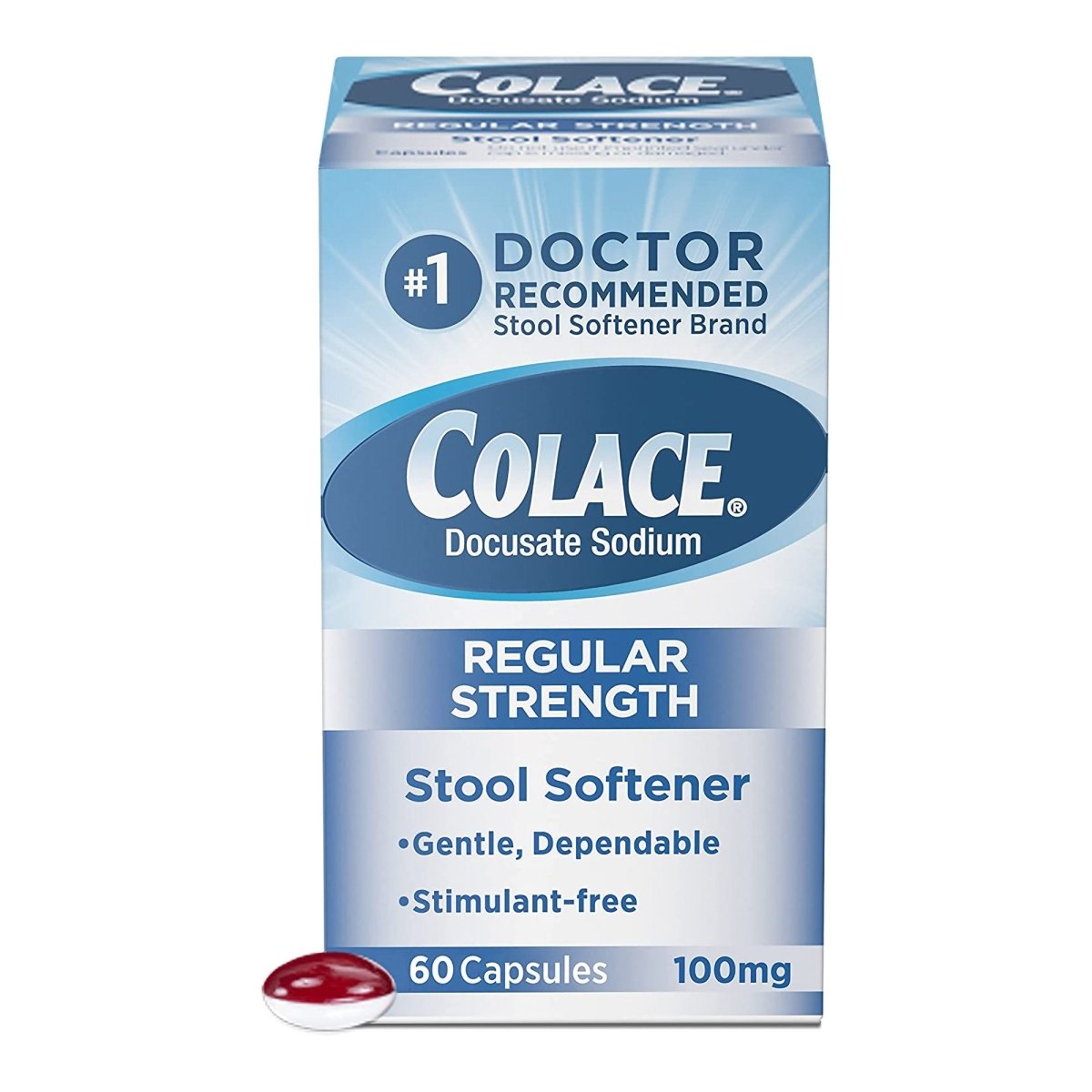 Colace Docusate Sodium Stool Softener - 277028_EA - 1 Colace Docusate Sodium Stool Softener - 277028_EA - 1