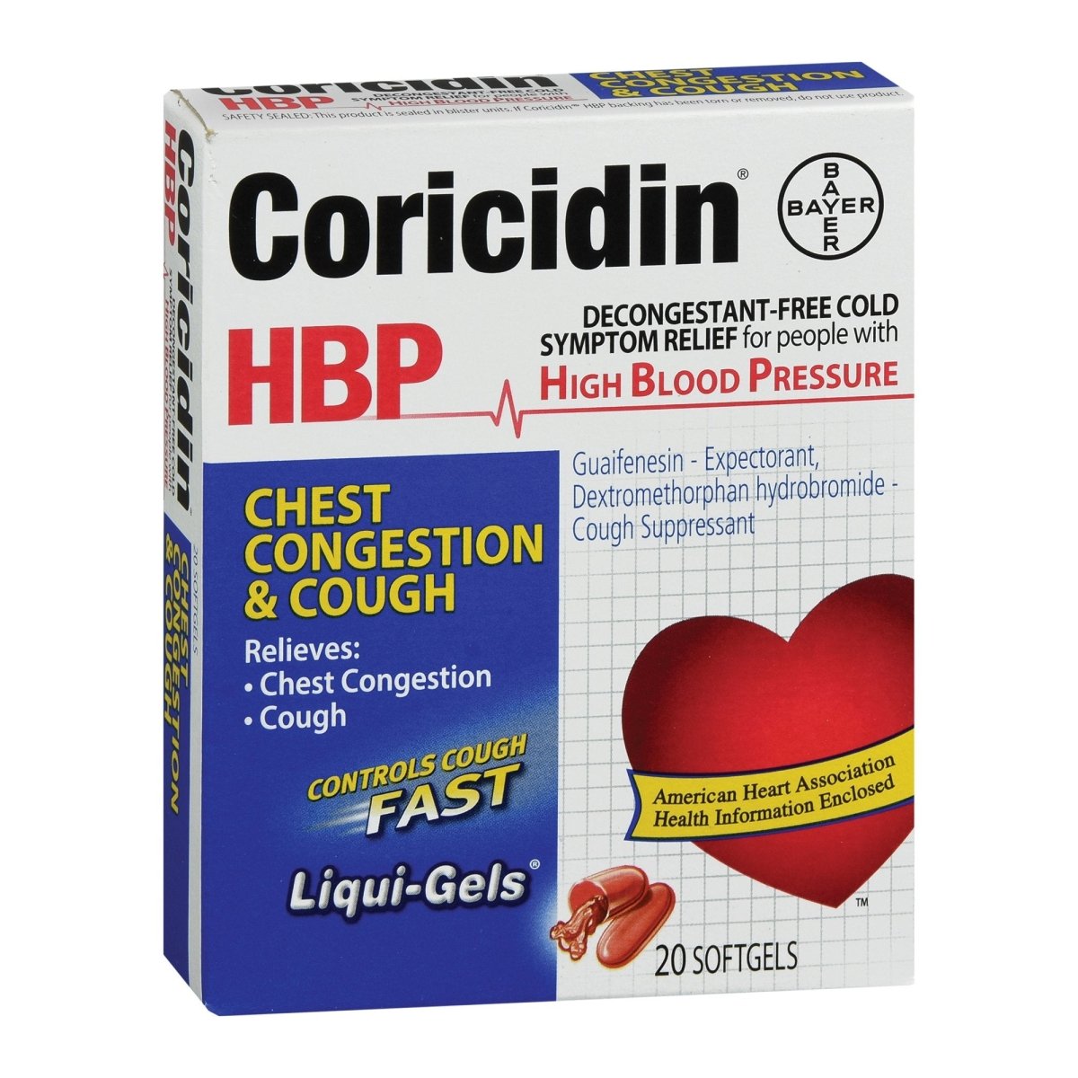 Coricidin Hbp Guaifenesin / Dextromethorphan Cold And Cough Relief