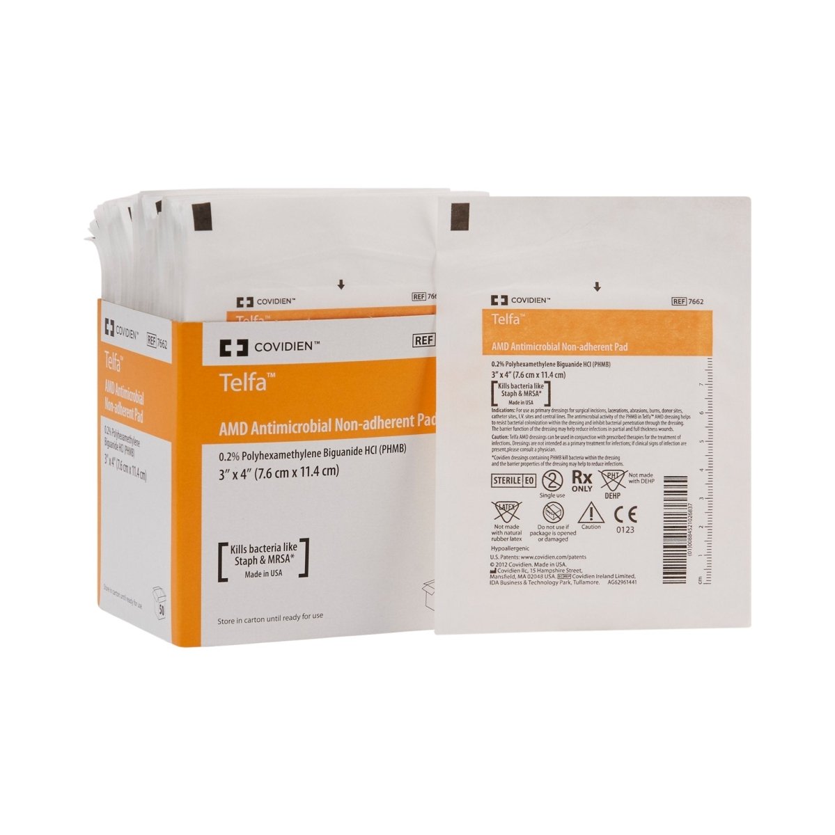 Covidien Telfa Impregnated Antimicrobial Dressing, 3 x 4 Inch - 514735_CS - 1 Covidien Telfa Impregnated Antimicrobial Dressing, 3 x 4 Inch - 514735_CS - 1