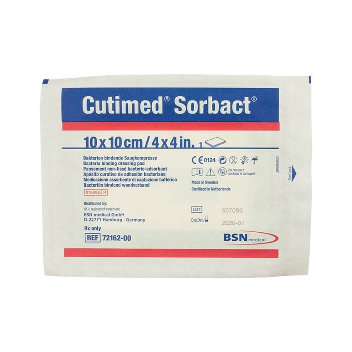 Cutimed Sorbact Antimicrobial Dressing, 4 x 4 Inch - 690672_BX - 1 Cutimed Sorbact Antimicrobial Dressing, 4 x 4 Inch - 690672_BX - 1
