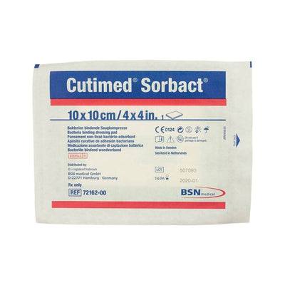Cutimed Sorbact Antimicrobial Dressing, 4 x 4 Inch - 690672_BX - 1 Cutimed Sorbact Antimicrobial Dressing, 4 x 4 Inch - 690672_BX - 1