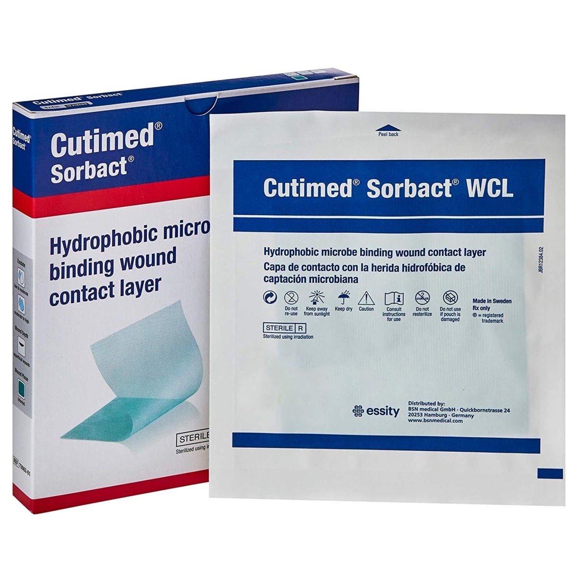 Cutimed Sorbact WCL Antimicrobial Wound Contact Layer Dressing, 4 x 5 Inch - 784065_BX - 1 Cutimed Sorbact WCL Antimicrobial Wound Contact Layer Dressing, 4 x 5 Inch - 784065_BX - 1