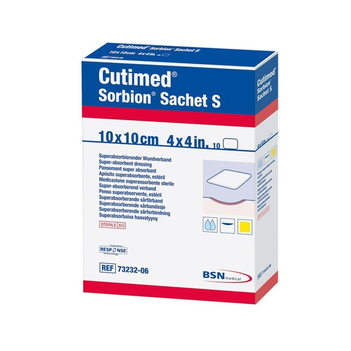 Cutimed Sorbion Sachet S Hydroactive Wound Dressing, 4 x 4 Inch - 937645_BX - 1 Cutimed Sorbion Sachet S Hydroactive Wound Dressing, 4 x 4 Inch - 937645_BX - 1