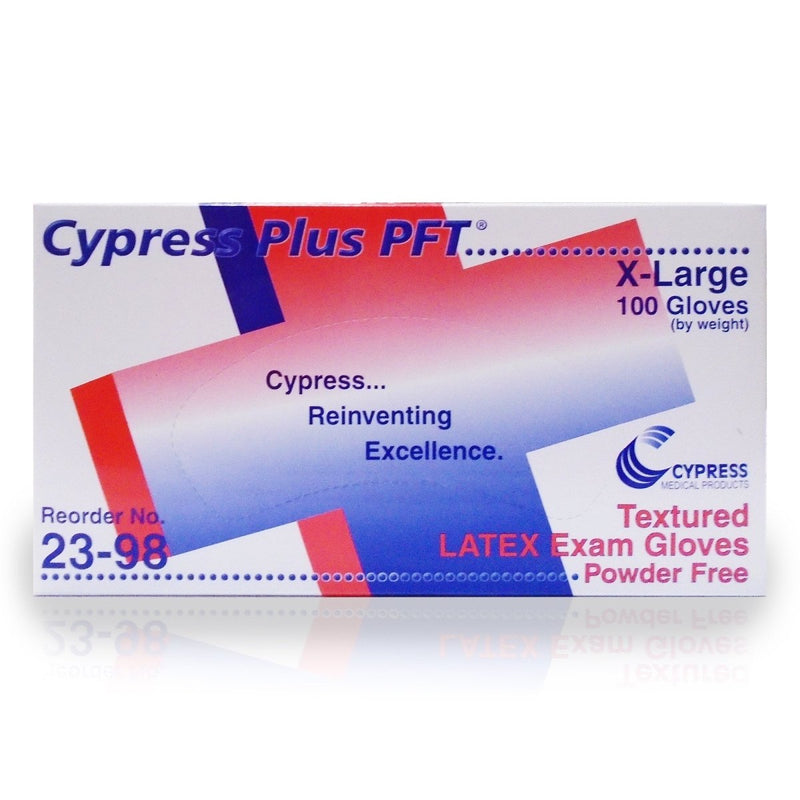 Cypress Plus Pft Latex Standard Cuff Length Exam Gloves - 372370_BX - 1 Cypress Plus Pft Latex Standard Cuff Length Exam Gloves - 372370_BX - 1