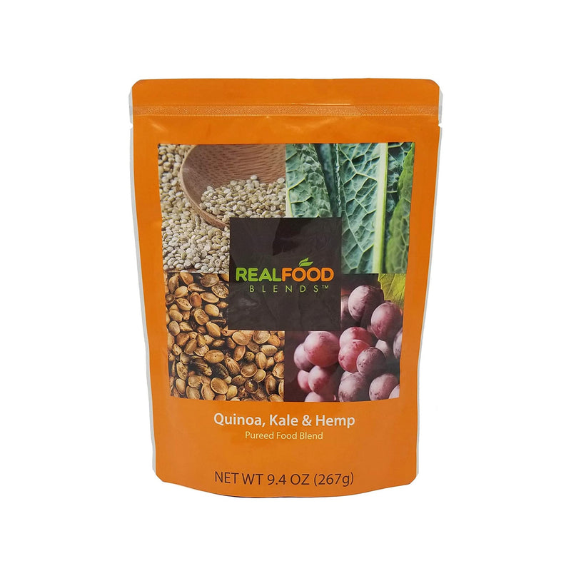 Real Food Blends Pureed Food Blends, Quinoa, Kale & Hemp Real, 9.4 oz. Ready to Use Pouch -Case of 12 Real Food Blends Pureed Food Blends, Quinoa, Kale & Hemp Real, 9.4 oz. Ready to Use Pouch -Case of 12