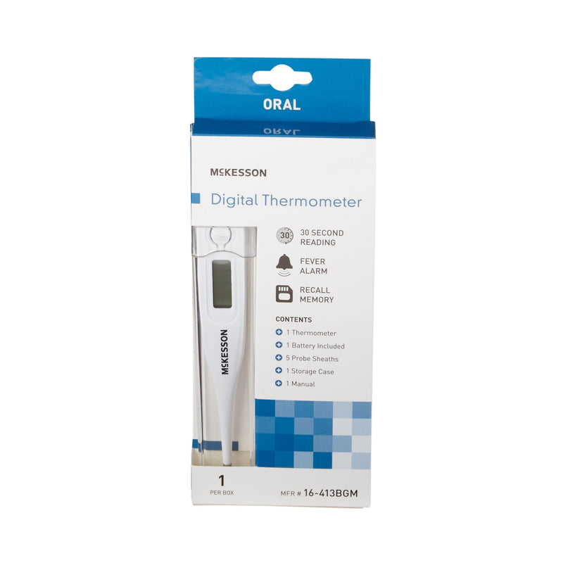 McKesson Oral Digital Thermometer, Blue -Each McKesson Oral Digital Thermometer, Blue -Each