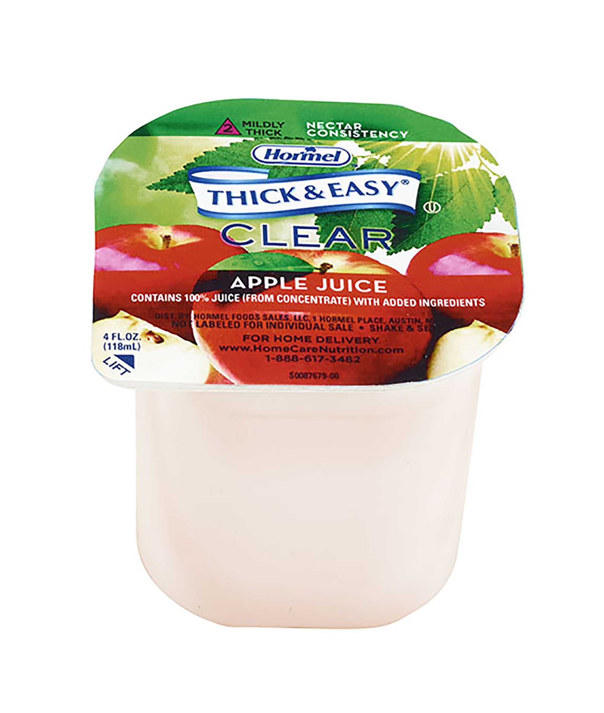 Thick & Easy Clear Nectar Consistency Thickened Beverage, Apple, 4 oz. Cup -Case of 24 Thick & Easy Clear Nectar Consistency Thickened Beverage, Apple, 4 oz. Cup -Case of 24
