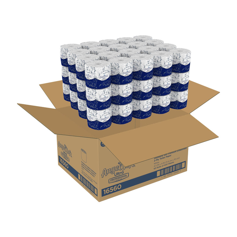 Angel Soft Ultra Professional Series Toilet Paper, 2-Ply, White, 400 Sheets per Roll -Case of 60 Angel Soft Ultra Professional Series Toilet Paper, 2-Ply, White, 400 Sheets per Roll -Case of 60