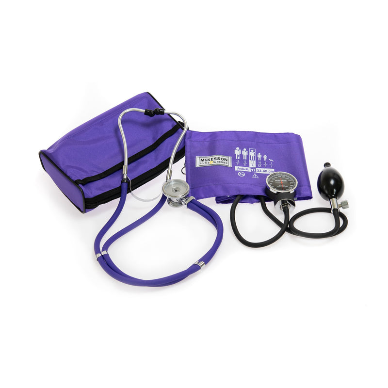 McKesson LUMEON Aneroid Sphygmomanometer/Sprague Kit, Purple -Box of 1 McKesson LUMEON Aneroid Sphygmomanometer/Sprague Kit, Purple -Box of 1