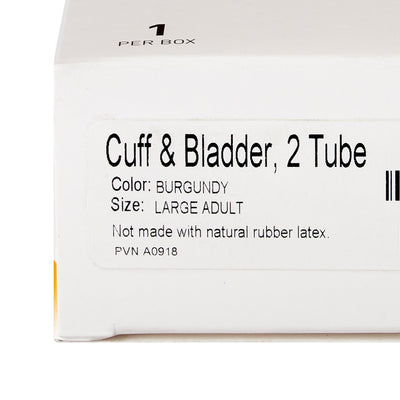McKesson LUMEON Cuff, 2-Tube Bladder, Burgundy, Large -Case of 15 McKesson LUMEON Cuff, 2-Tube Bladder, Burgundy, Large -Case of 15