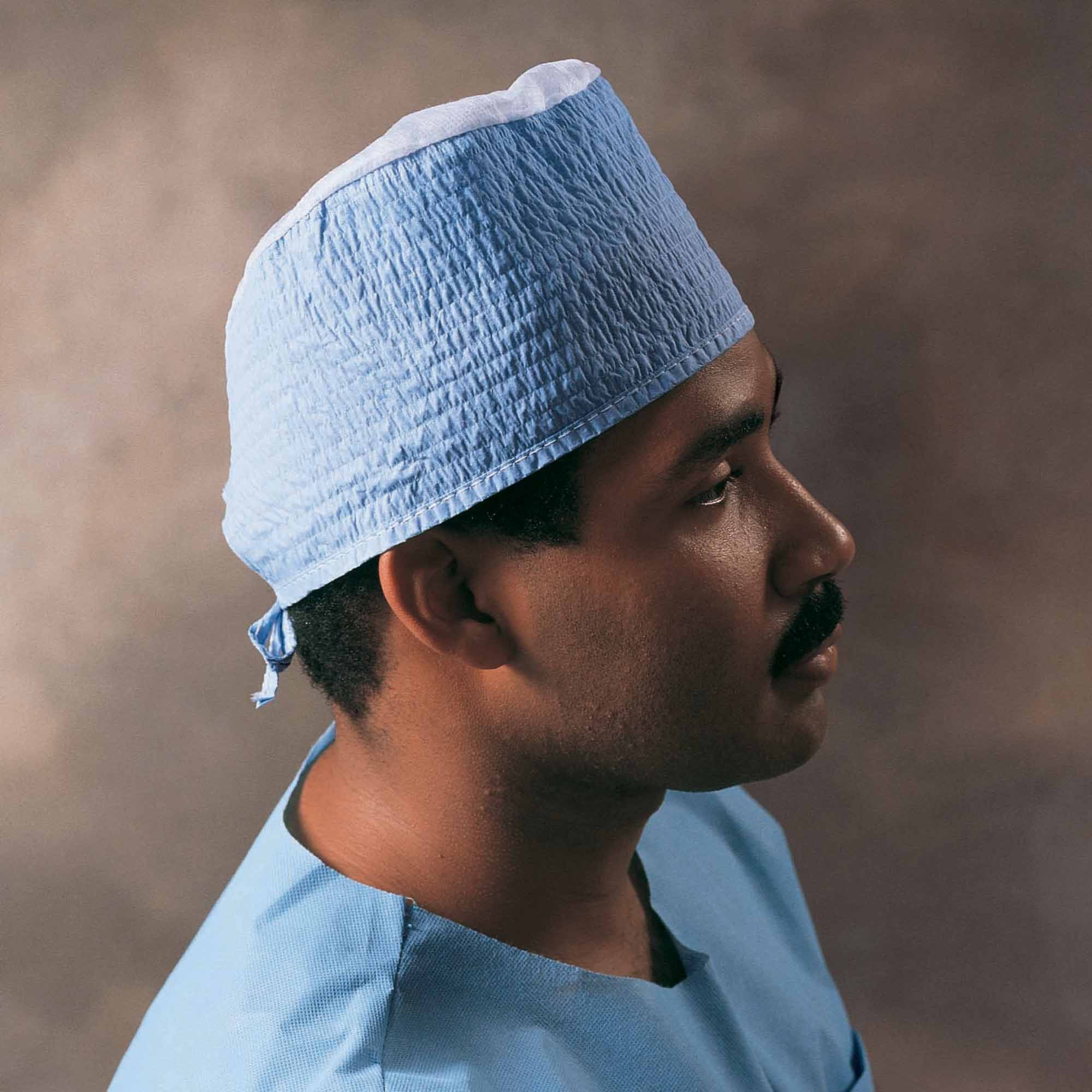 Halyard Blue Ties Surgeon Cap -Case of 3 Halyard Blue Ties Surgeon Cap -Case of 3