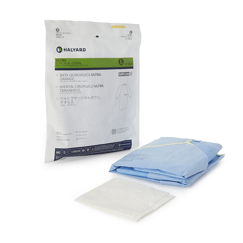 ULTRA Non-Reinforced Surgical Gown with Towel, Large -Case of 32 ULTRA Non-Reinforced Surgical Gown with Towel, Large -Case of 32