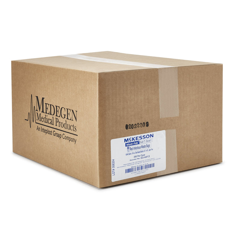 SAF-T-SEAL Infectious Waste Bag, 40-45 gal -Case of 200 SAF-T-SEAL Infectious Waste Bag, 40-45 gal -Case of 200