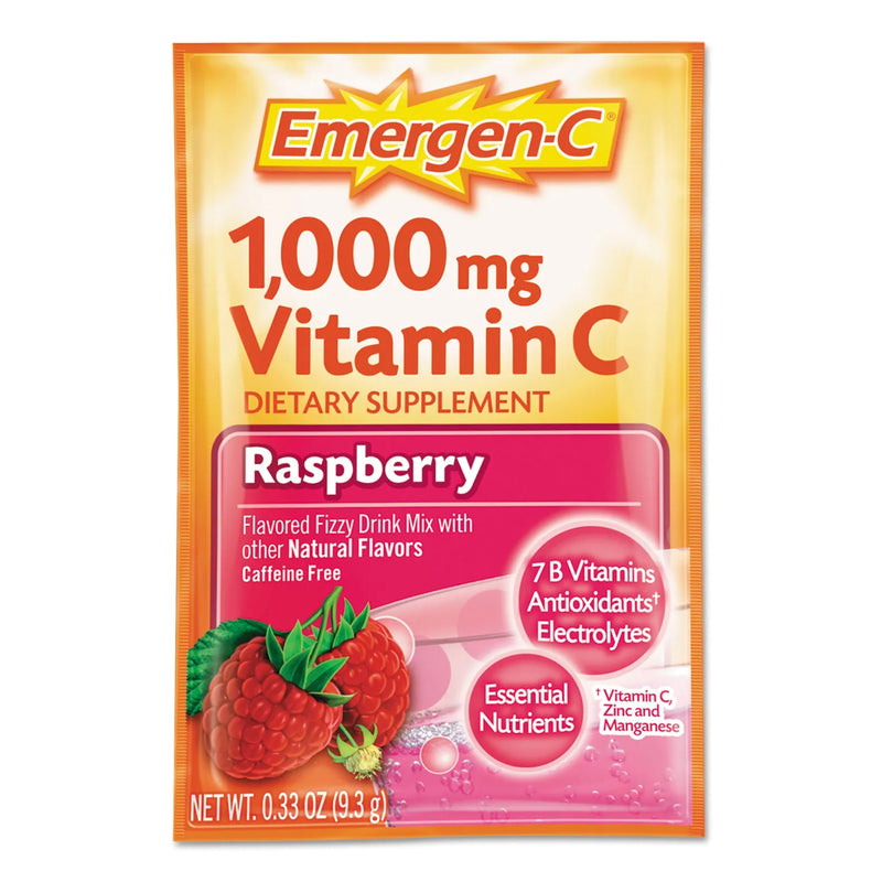Emergen-C Vitamin C Powder, Raspberry, 0.3 oz. Packet -Box of 30 - image 4