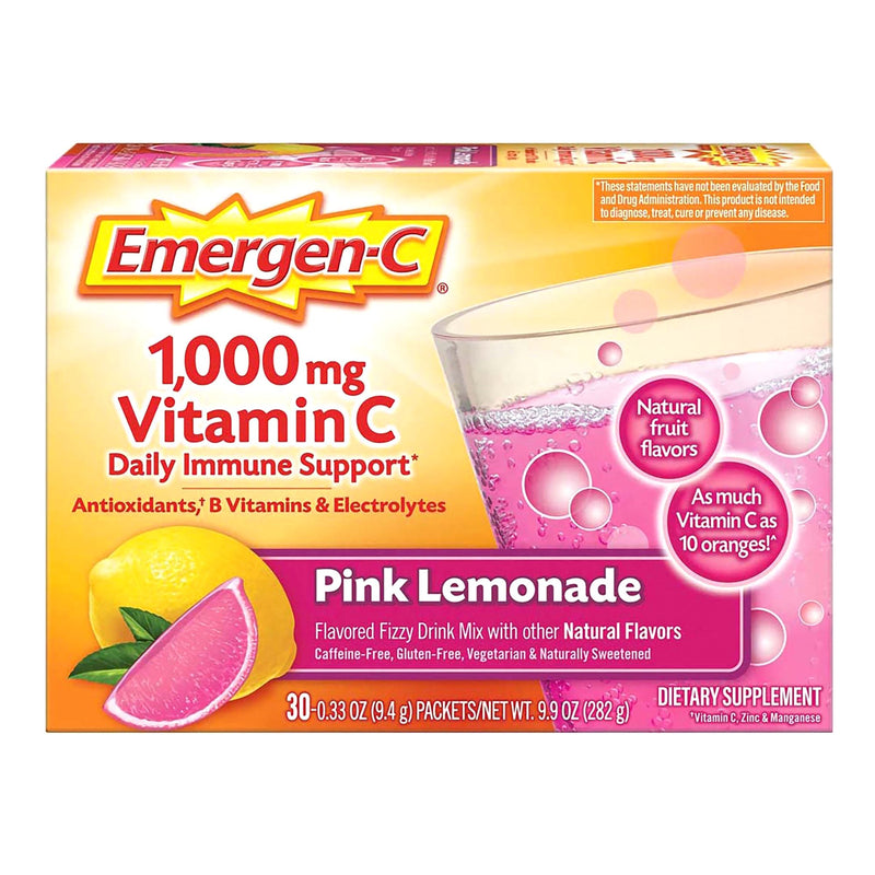 Emergen-C Vitamin C Powder, Pink Lemonade, 0.3 oz. Packet -Box of 30 - image 3