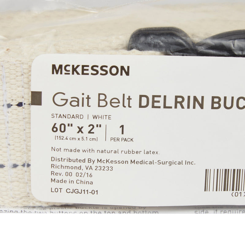 McKesson Gait Belt w/ Derlin Buckle, 60 Inch, White -Case of 48 McKesson Gait Belt w/ Derlin Buckle, 60 Inch, White -Case of 48