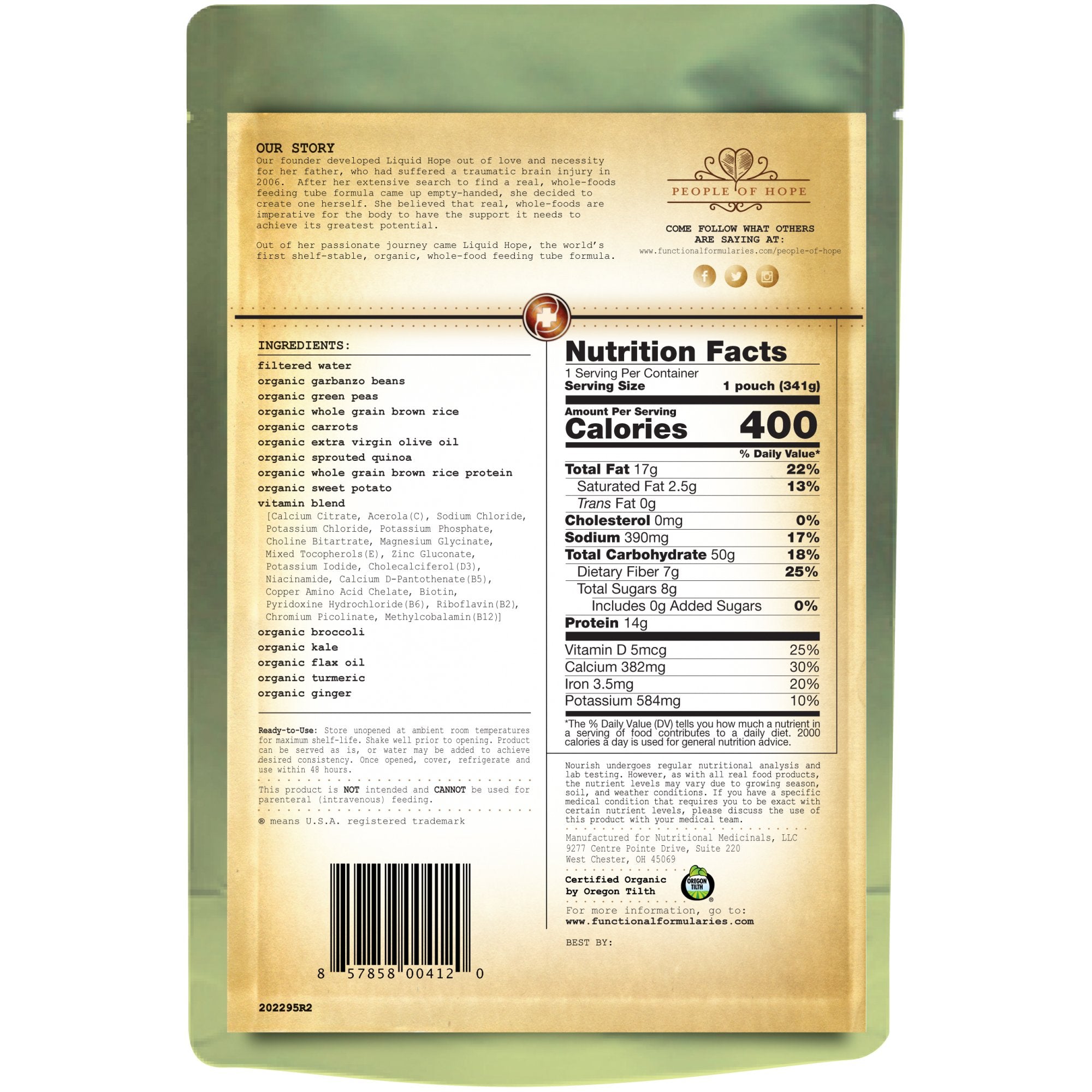Nourish Vegetable / Rice Pediatric Oral Supplement, 12 oz. Pouch -Case of 24 Nourish Vegetable / Rice Pediatric Oral Supplement, 12 oz. Pouch -Case of 24