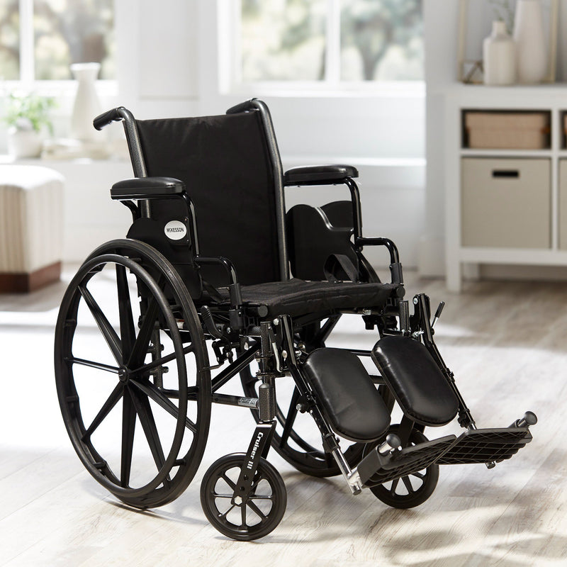 McKesson Lightweight Wheelchair Swing-Away Elevating Legrest, 16 Inch Seat Width -Each McKesson Lightweight Wheelchair Swing-Away Elevating Legrest, 16 Inch Seat Width -Each