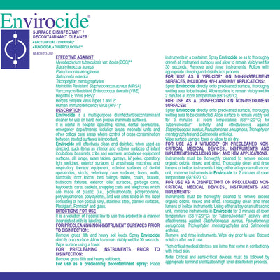 Envirocide Surface Disinfectant Cleaner -Case of 12 Envirocide Surface Disinfectant Cleaner -Case of 12