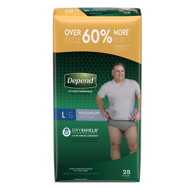 Depend Fit Flex Absorbent Underwear For Men - 1188021_PK - 12 Depend Fit Flex Absorbent Underwear For Men - 1188021_PK - 12