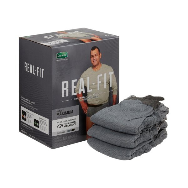 Depend Real Fit Maximum Absorbent Underwear for Men - 1132145_CS - 12 Depend Real Fit Maximum Absorbent Underwear for Men - 1132145_CS - 12