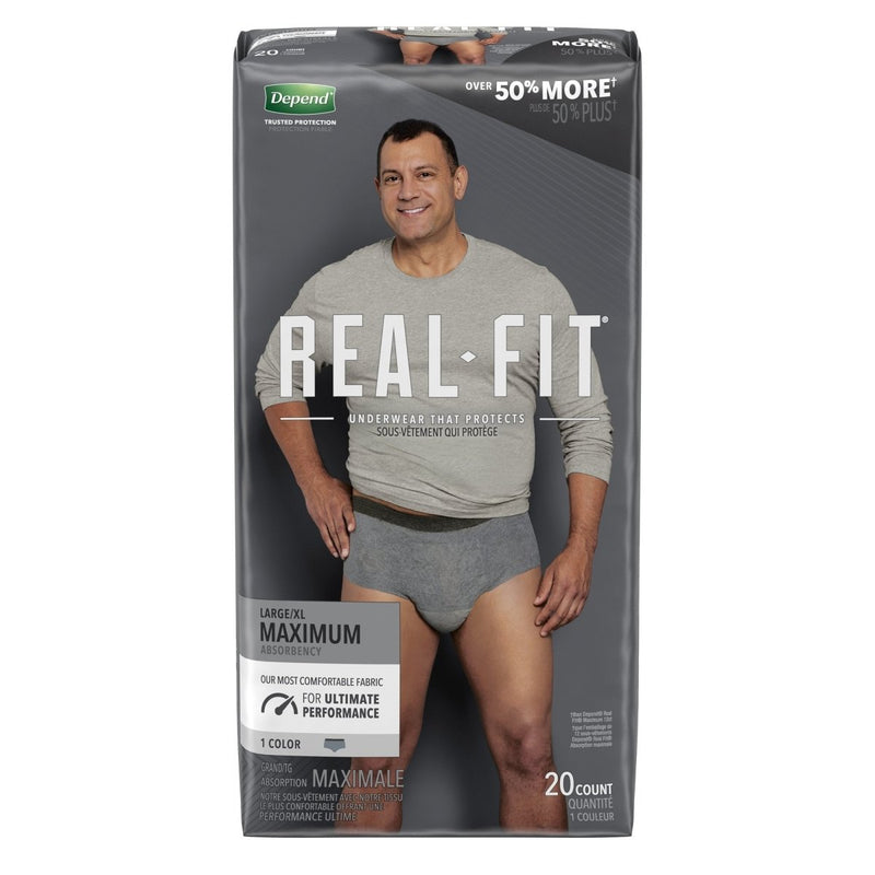 Depend Real Fit Maximum Absorbent Underwear -Male - 1132145_CS - 2 Depend Real Fit Maximum Absorbent Underwear -Male - 1132145_CS - 2