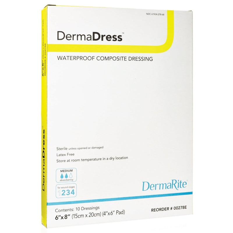 DermaDress Composite Dressing, 6 x 8 inch - 727078_BX - 1 DermaDress Composite Dressing, 6 x 8 inch - 727078_BX - 1
