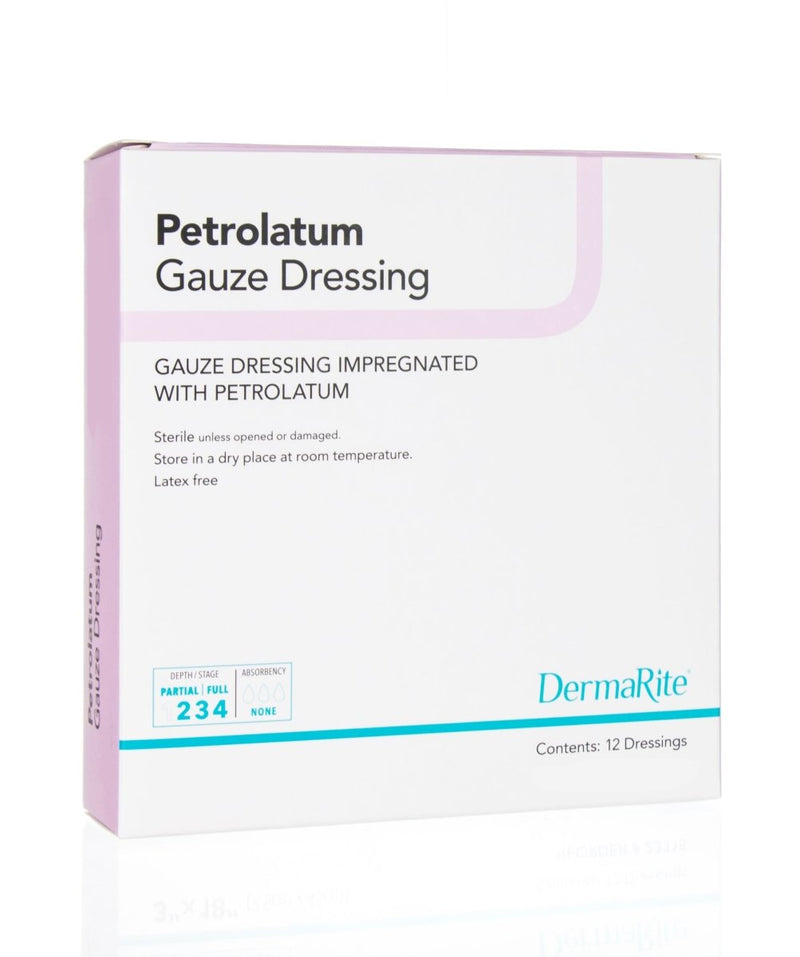 DermaRite Petrolatum Impregnated Dressing, 3 x 9 Inch - 946690_BX - 1 DermaRite Petrolatum Impregnated Dressing, 3 x 9 Inch - 946690_BX - 1