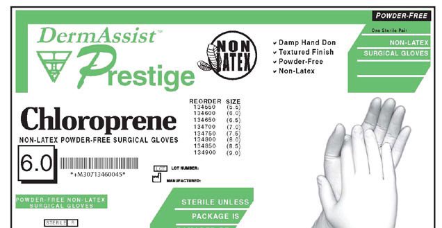 DermAssist Prestige Polyisoprene Standard Cuff Length Surgical Glove, Ivory - 812509_BX - 3 DermAssist Prestige Polyisoprene Standard Cuff Length Surgical Glove, Ivory - 812509_BX - 3