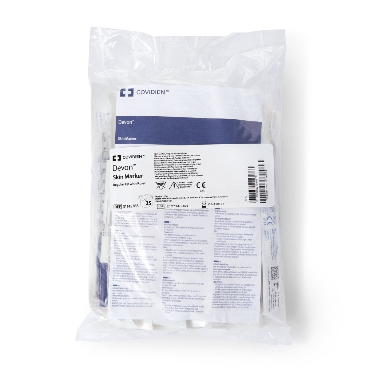 Devon Regular Tip Surgical Skin Marker With Ruler - 183115_BX - 1 Devon Regular Tip Surgical Skin Marker With Ruler - 183115_BX - 1