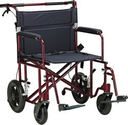 drive Bariatric Heavy-Duty Aluminum Transport Chair, 22-Inch Seat Width - 833100_EA - 2 drive Bariatric Heavy-Duty Aluminum Transport Chair, 22-Inch Seat Width - 833100_EA - 2