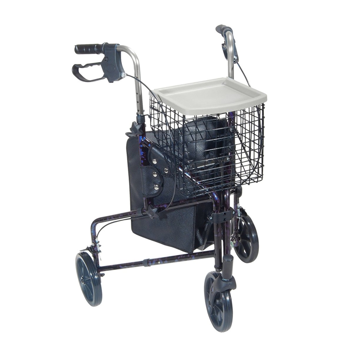 drive Deluxe 3 Wheel Rollator, Blue - 811729_EA - 1 drive Deluxe 3 Wheel Rollator, Blue - 811729_EA - 1