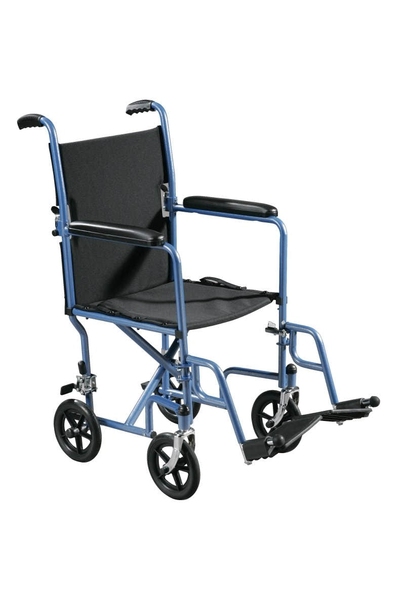 drive Lightweight Steel Transport Chair, 17-Inch Seat Width - 662867_EA - 1 drive Lightweight Steel Transport Chair, 17-Inch Seat Width - 662867_EA - 1