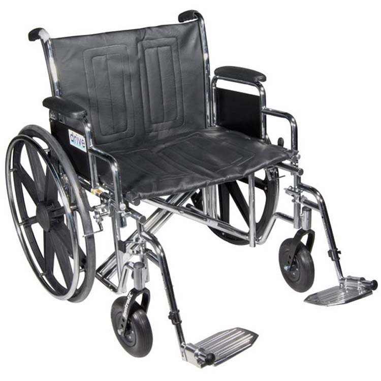 drive Sentra EC HD Bariatric Wheelchair Full Length Arm Elevating Legrest, 24-Inch Seat Width - 722222_EA - 1 drive Sentra EC HD Bariatric Wheelchair Full Length Arm Elevating Legrest, 24-Inch Seat Width - 722222_EA - 1