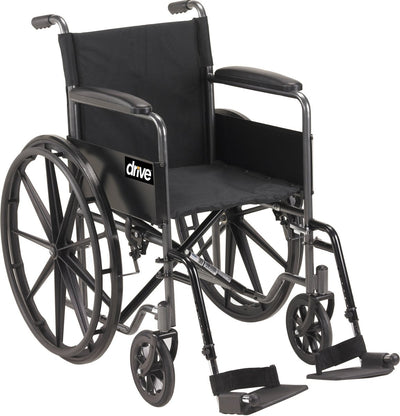 drive Silver Sport 1 Wheelchair, 18-Inch Seat Width - 629024_EA - 2 drive Silver Sport 1 Wheelchair, 18-Inch Seat Width - 629024_EA - 2