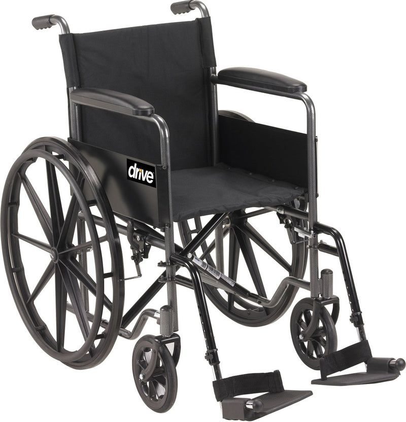 drive Silver Sport 1 Wheelchair, 18-Inch Seat Width - 629024_EA - 2 drive Silver Sport 1 Wheelchair, 18-Inch Seat Width - 629024_EA - 2