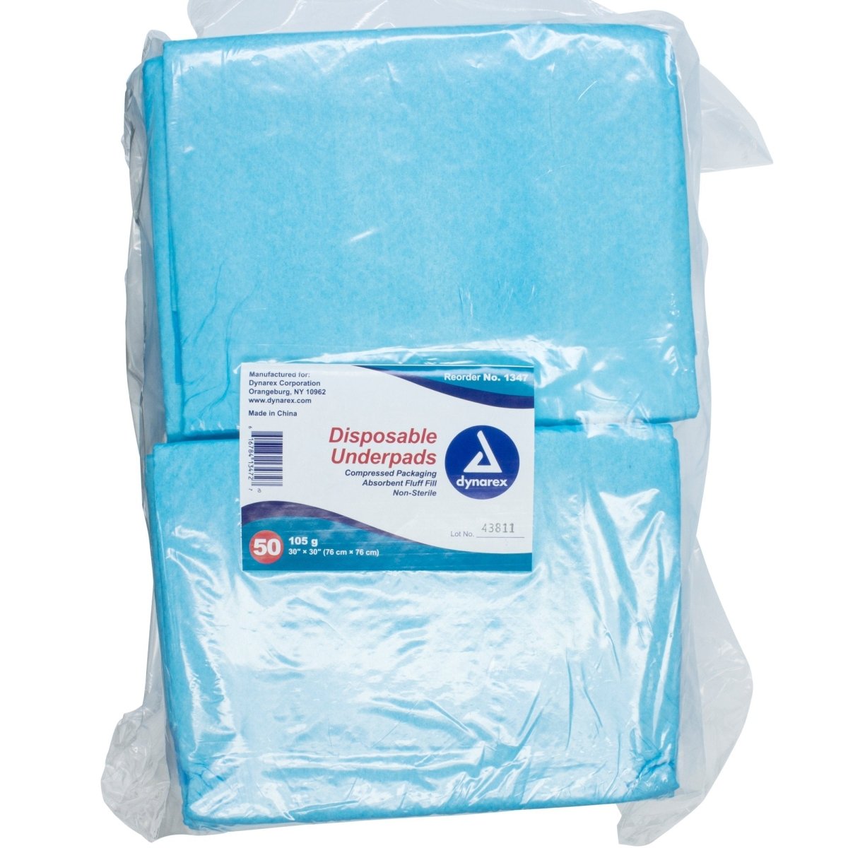Dynarex Absorbent Fluff Fill Underpad, 30 x 30 Inch - 826639_PK - 1 Dynarex Absorbent Fluff Fill Underpad, 30 x 30 Inch - 826639_PK - 1