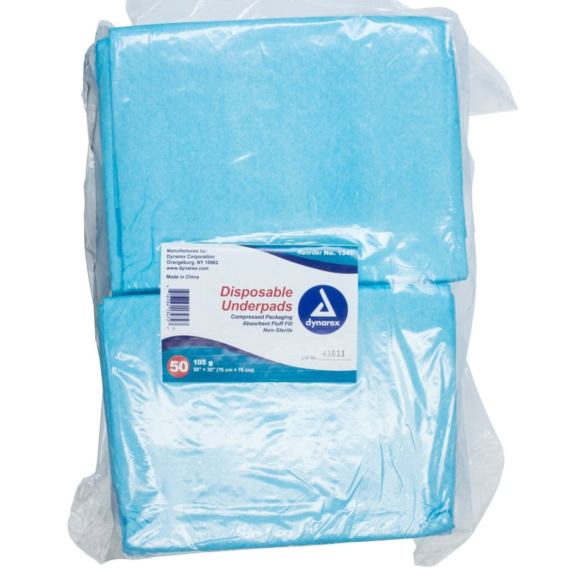 Dynarex Absorbent Fluff Fill Underpad, 30 x 30 Inch - 826639_PK - 1 Dynarex Absorbent Fluff Fill Underpad, 30 x 30 Inch - 826639_PK - 1