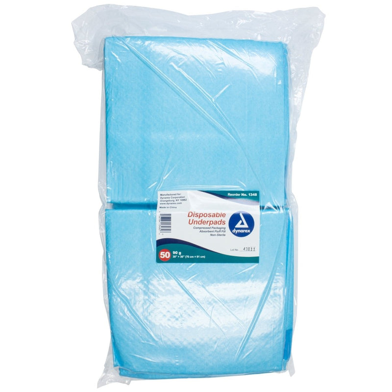 Dynarex Absorbent Fluff Fill Underpad, 30 x 36 Inch - 826640_PK - 1 Dynarex Absorbent Fluff Fill Underpad, 30 x 36 Inch - 826640_PK - 1