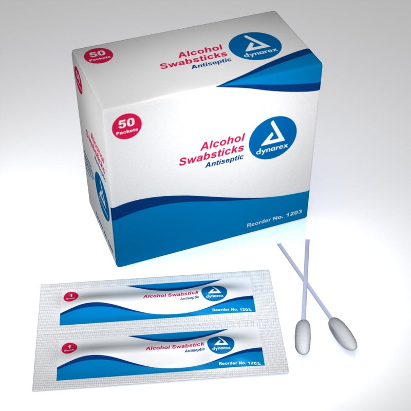 Dynarex Alcohol Impregnated Swabstick - 768924_BX - 1 Dynarex Alcohol Impregnated Swabstick - 768924_BX - 1