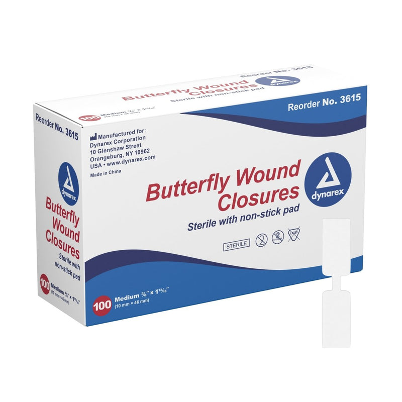 Dynarex Butterfly Wound Closure Strips - 747212_BX - 2 Dynarex Butterfly Wound Closure Strips - 747212_BX - 2