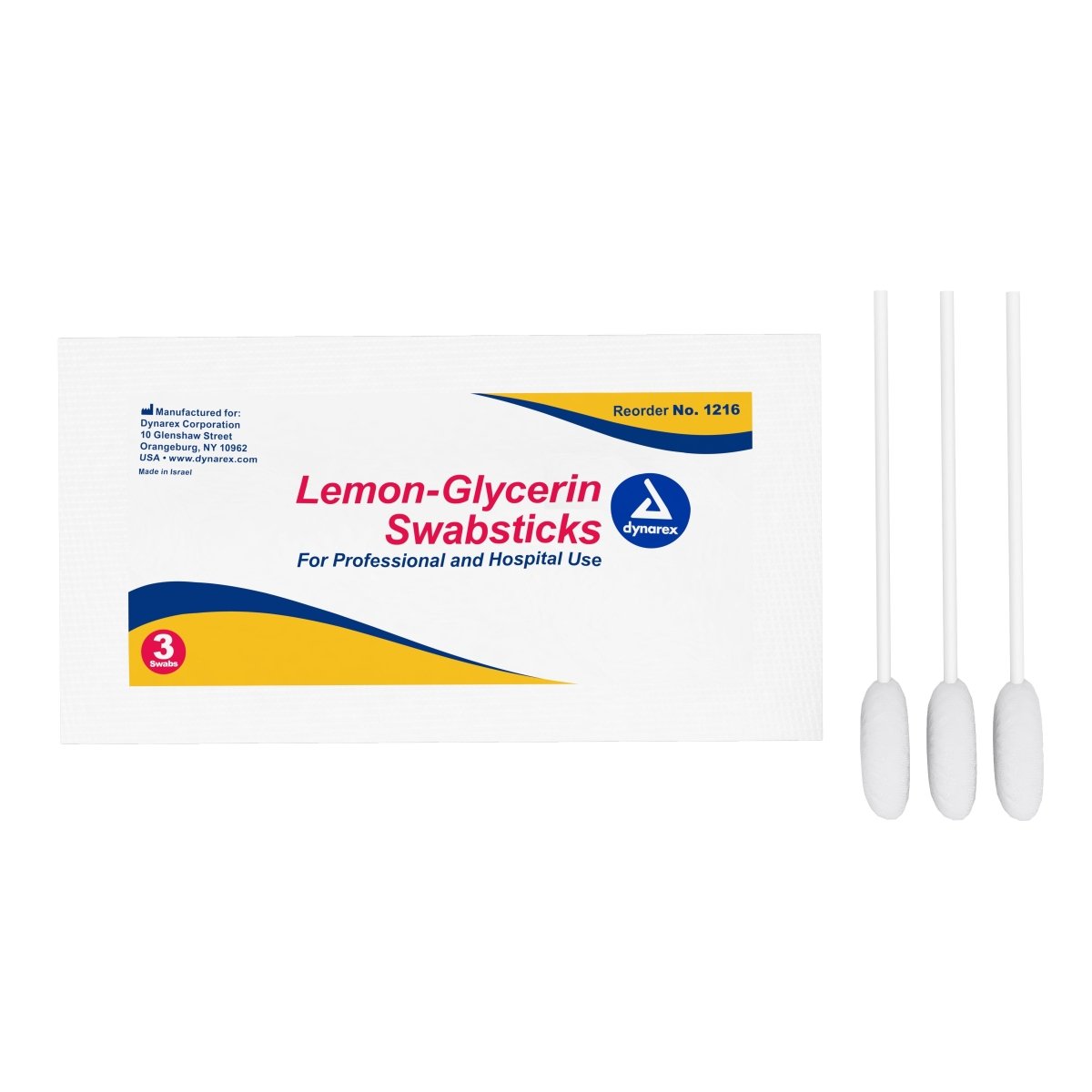 Dynarex Lemon Glycerin Oral Swabsticks - 530231_BX - 1 Dynarex Lemon Glycerin Oral Swabsticks - 530231_BX - 1