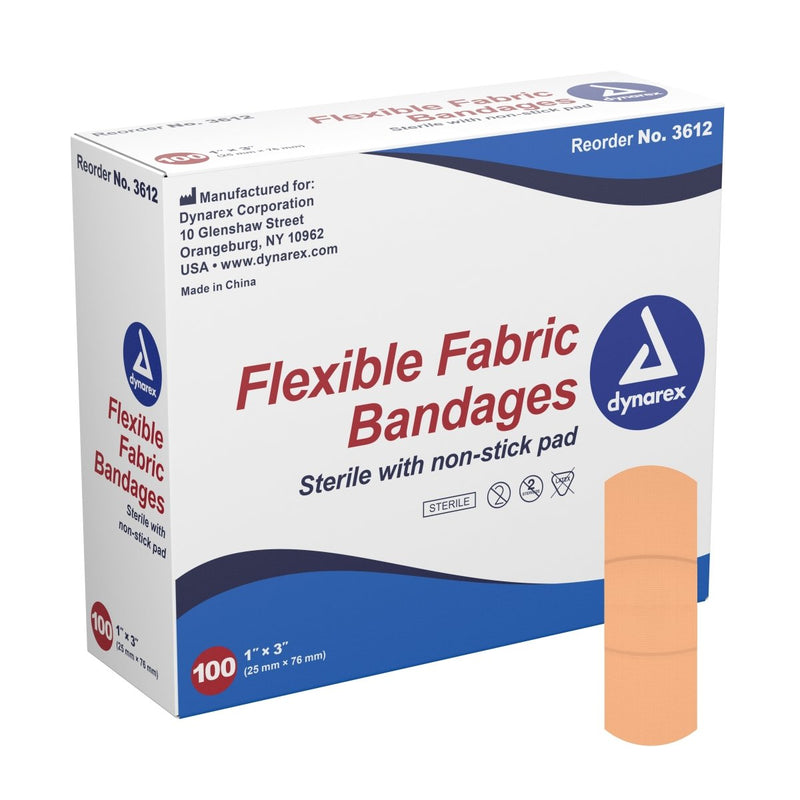 Dynarex Tan Adhesive Fabric Bandage - 486355_BX - 2 Dynarex Tan Adhesive Fabric Bandage - 486355_BX - 2