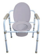 McKesson Steel Folding Commode Chair with fixed arm, 17 – 23 Inch -Each