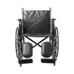 McKesson Dual Axle Wheelchair with Desk Length Arm Swing-Away Elevating Legrest, 20 Inch Seat Width -Each McKesson Dual Axle Wheelchair with Desk Length Arm Swing-Away Elevating Legrest, 20 Inch Seat Width -Each