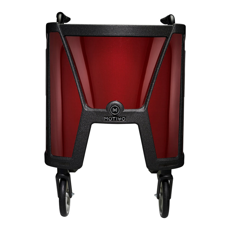 Tour Adjustable Height Folding 4 Wheel Rollator, Ruby Red -Each Tour Adjustable Height Folding 4 Wheel Rollator, Ruby Red -Each