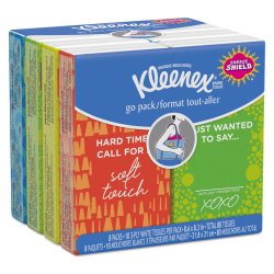Kleenex Pocket Pack Facial Tissue, 10 per Pack -Bag of 8 Kleenex Pocket Pack Facial Tissue, 10 per Pack -Bag of 8